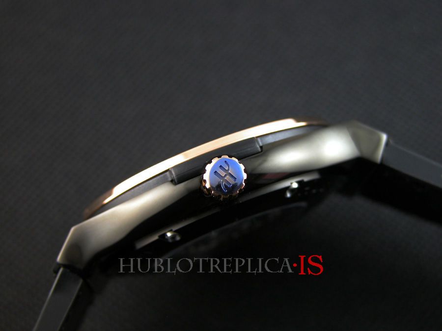 Hublot Black Face Rose Gold Bar Color Nail Scale Dial - Image 4