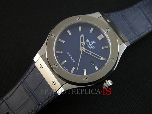 Hublot Blue Leather Strap Classic Fusion - Image 3