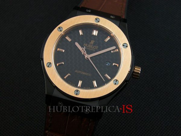 Hublot Black Rose Gold Dial