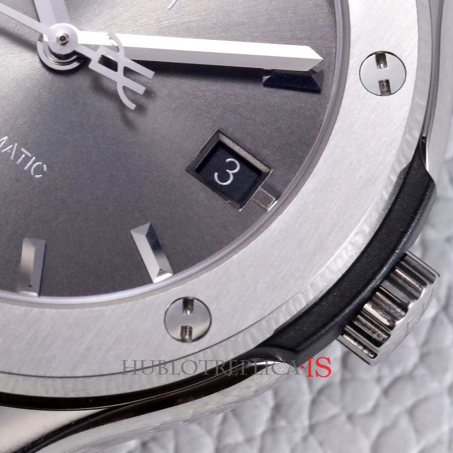Hublot Light Gray Leather Strap - Image 5