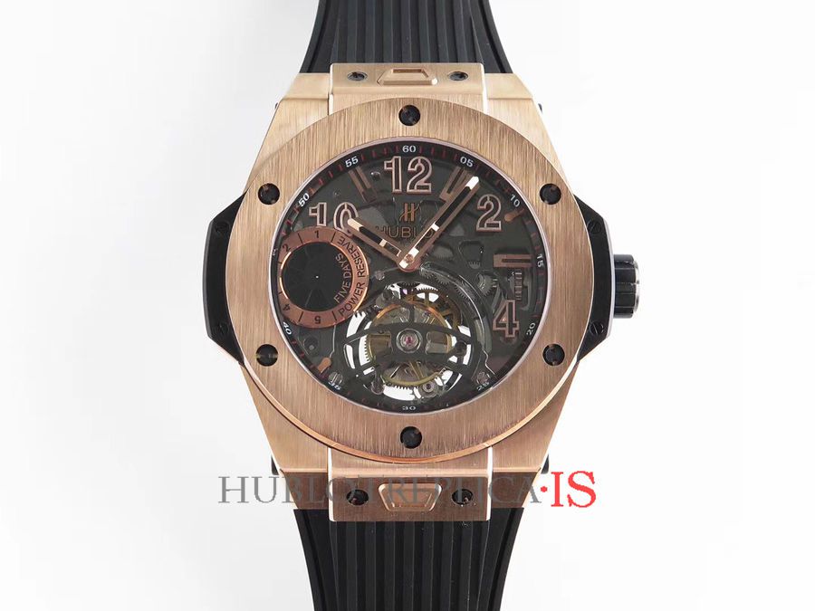 Hublot Hollow Dial Black Rubber Strap