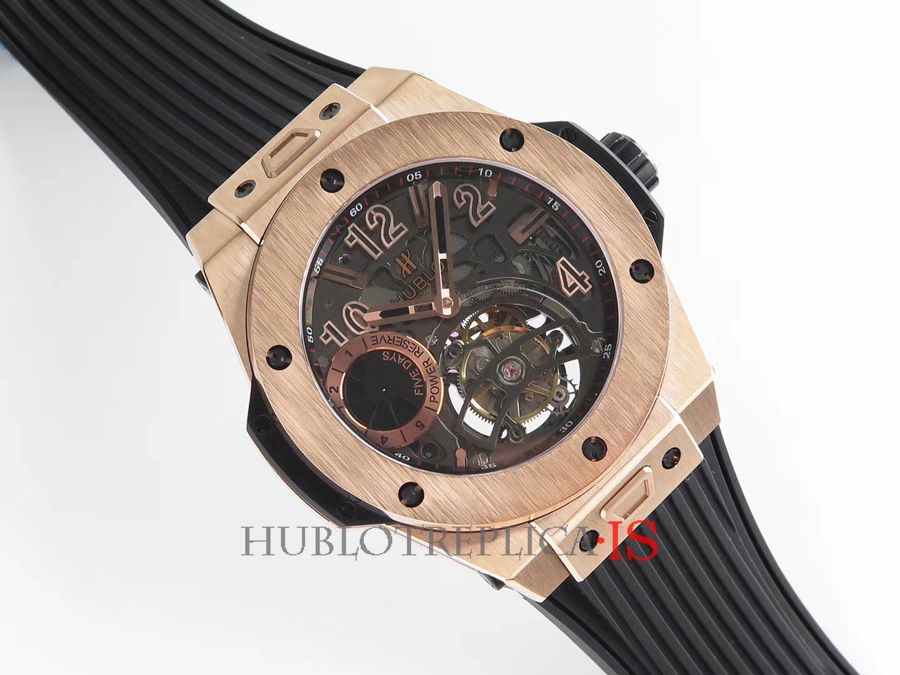 Hublot Hollow Dial Black Rubber Strap - Image 2