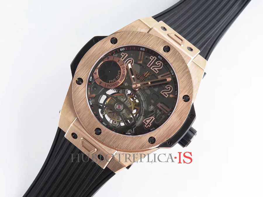 Hublot Hollow Dial Black Rubber Strap - Image 3