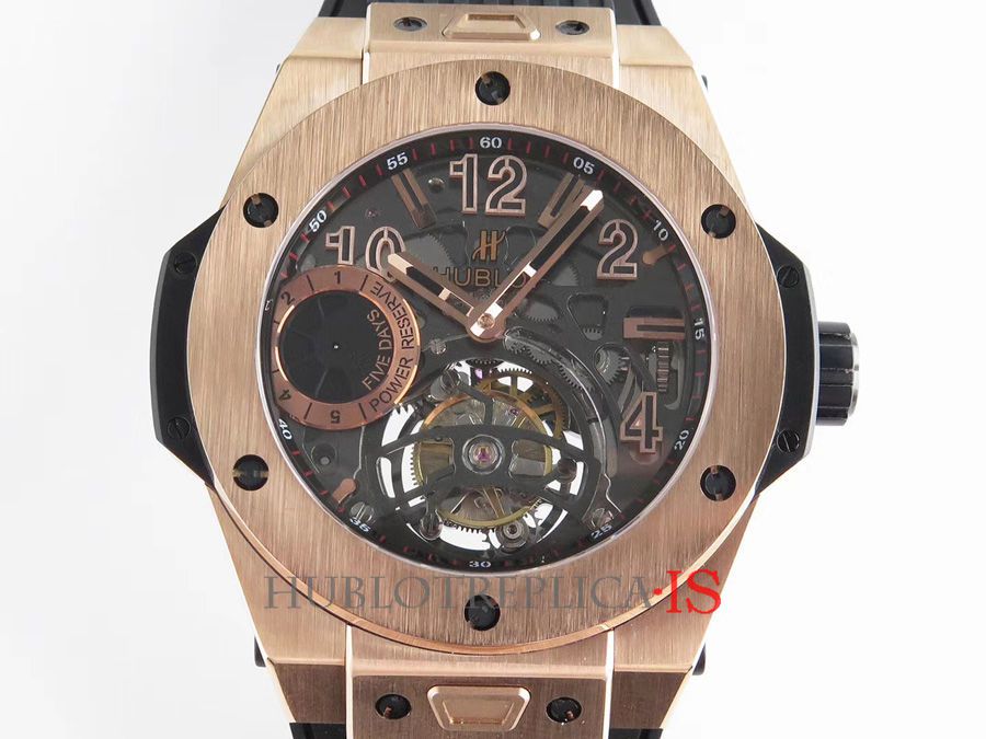 Hublot Hollow Dial Black Rubber Strap - Image 4