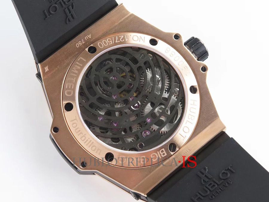 Hublot Hollow Dial Black Rubber Strap - Image 9