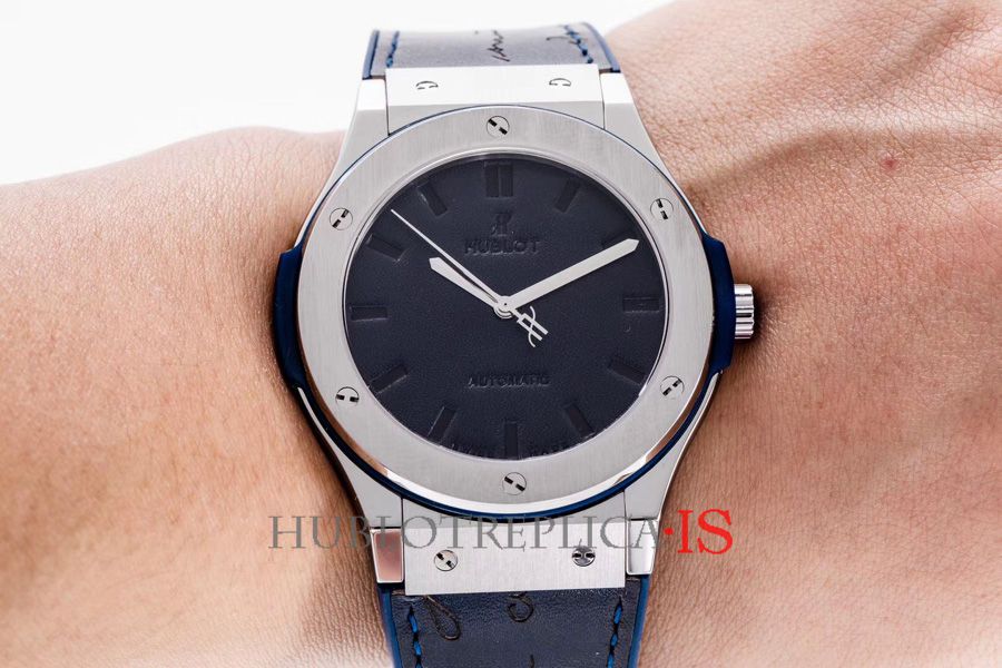 Hublot Dark Blue Leather Dial - Image 4