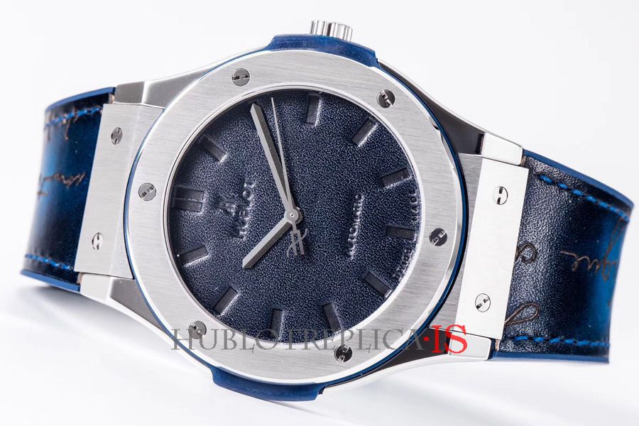 Hublot Dark Blue Leather Dial - Image 8