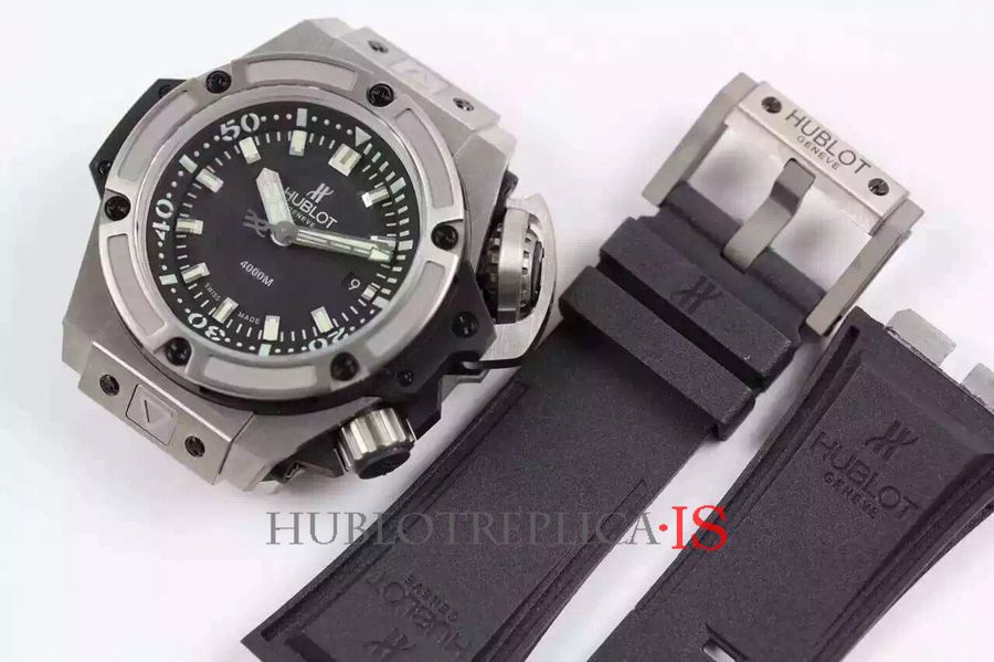 Hublot 4000M Black Rubber Strap Black Dial - Image 9