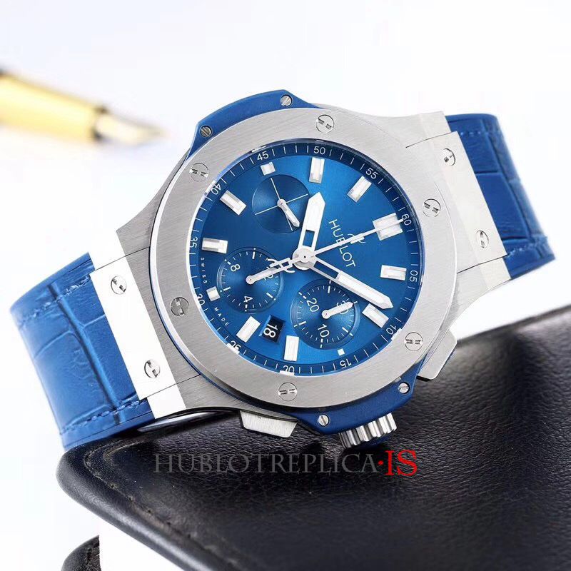 Hublot Big Bang Blue Dial Blue Leather Strap - Image 3