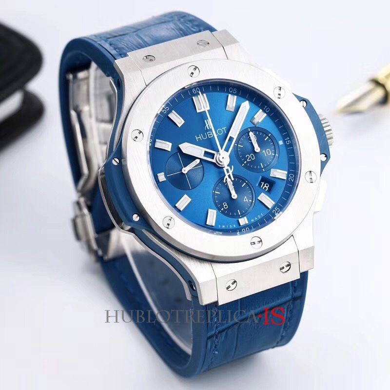 Hublot Big Bang Blue Dial Blue Leather Strap - Image 2