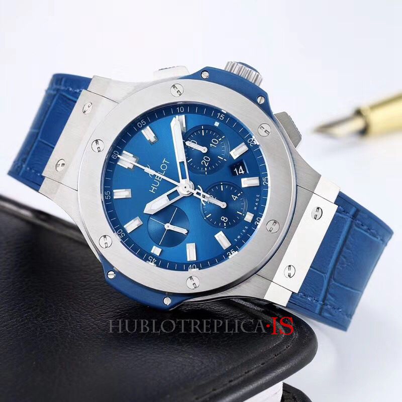 Hublot Big Bang Blue Dial Blue Leather Strap - Image 4