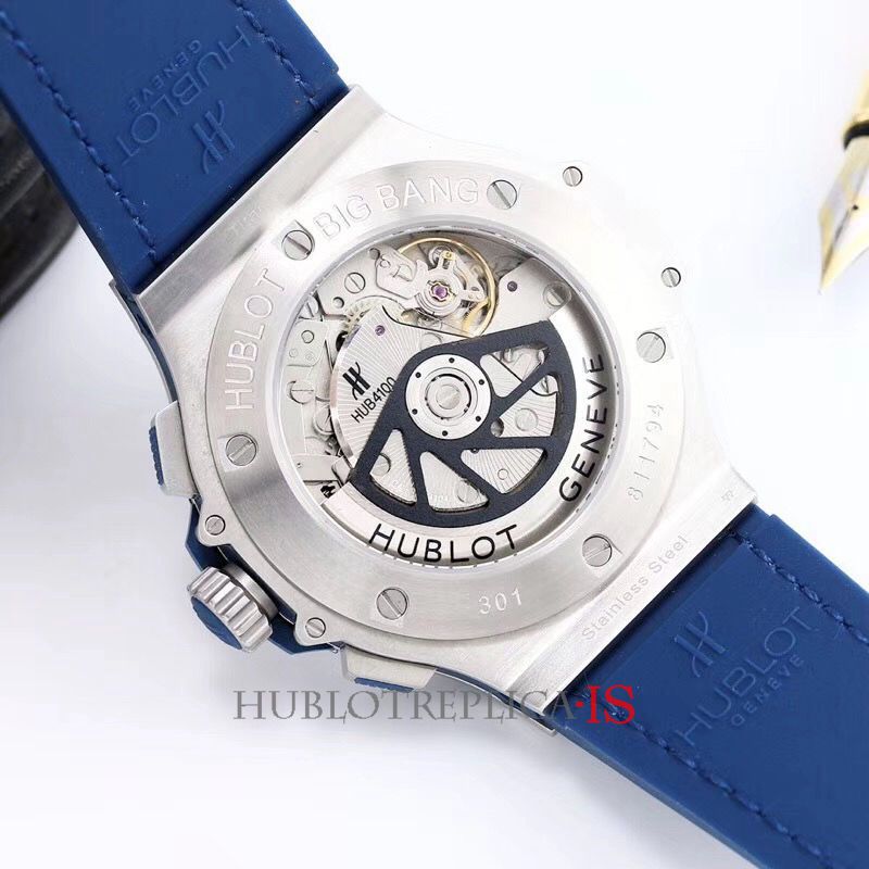 Hublot Big Bang Blue Dial Blue Leather Strap - Image 8