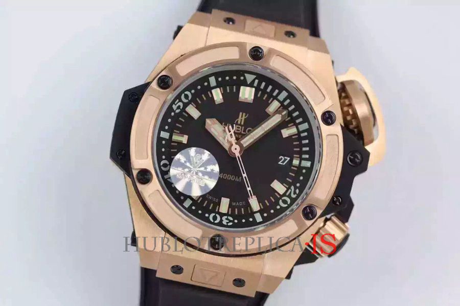 Hublot 4000M Black Face Gold Bar Nail Scale Dial
