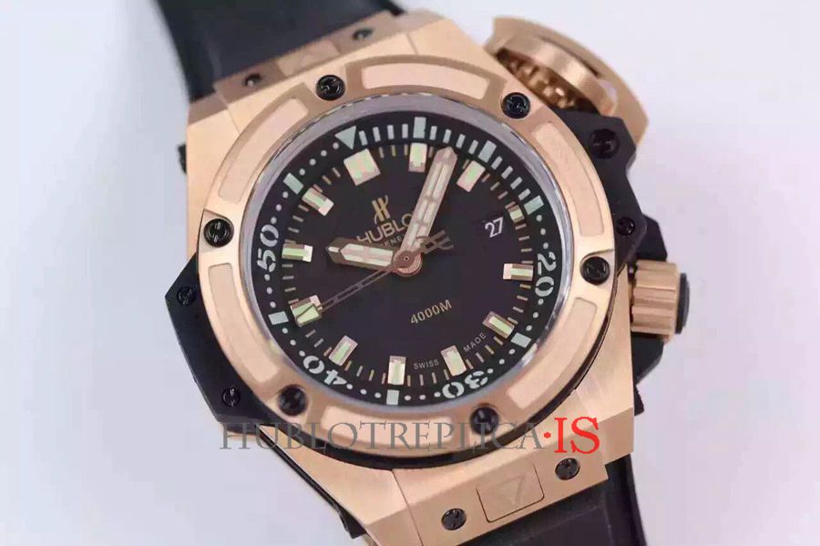 Hublot 4000M Black Face Gold Bar Nail Scale Dial - Image 2