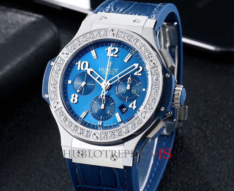 Hublot Big Bang Blue Face Silver Bar Nail Scale Dial