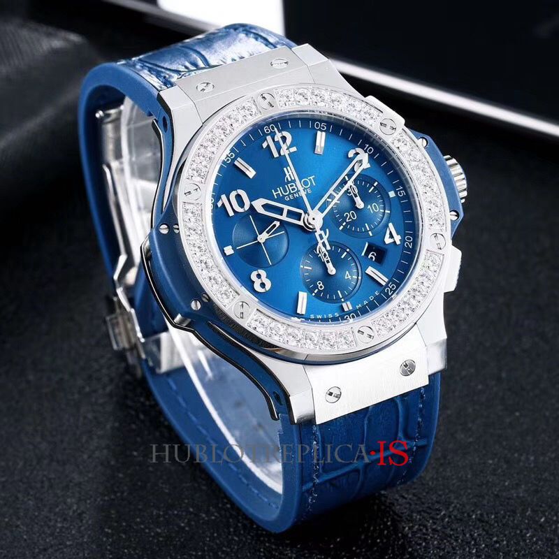 Hublot Big Bang Blue Face Silver Bar Nail Scale Dial - Image 2