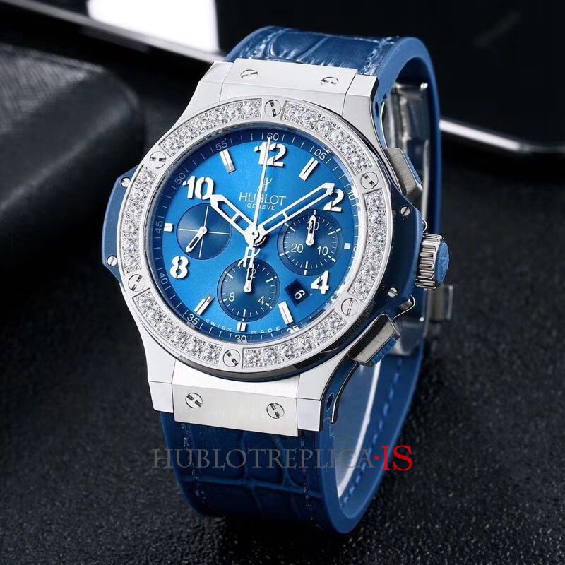 Hublot Big Bang Blue Face Silver Bar Nail Scale Dial - Image 3