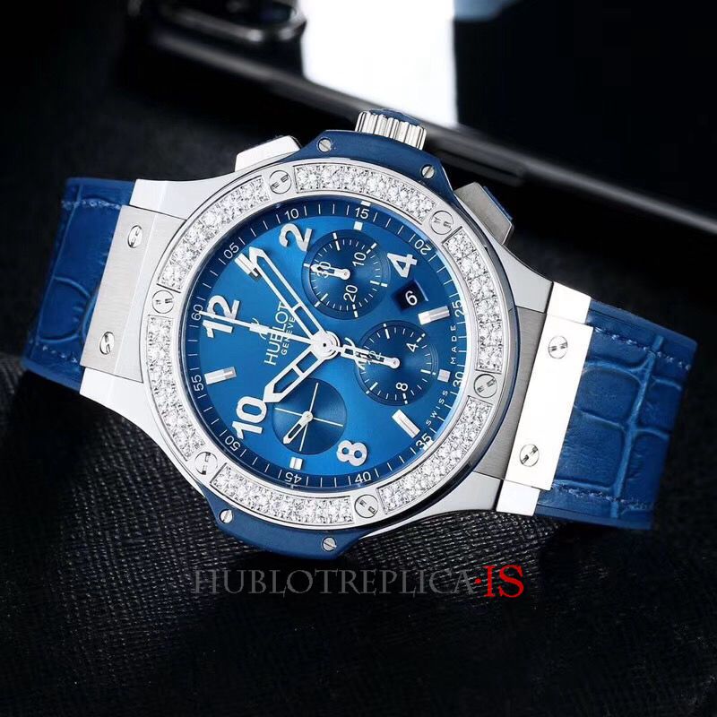Hublot Big Bang Blue Face Silver Bar Nail Scale Dial - Image 4