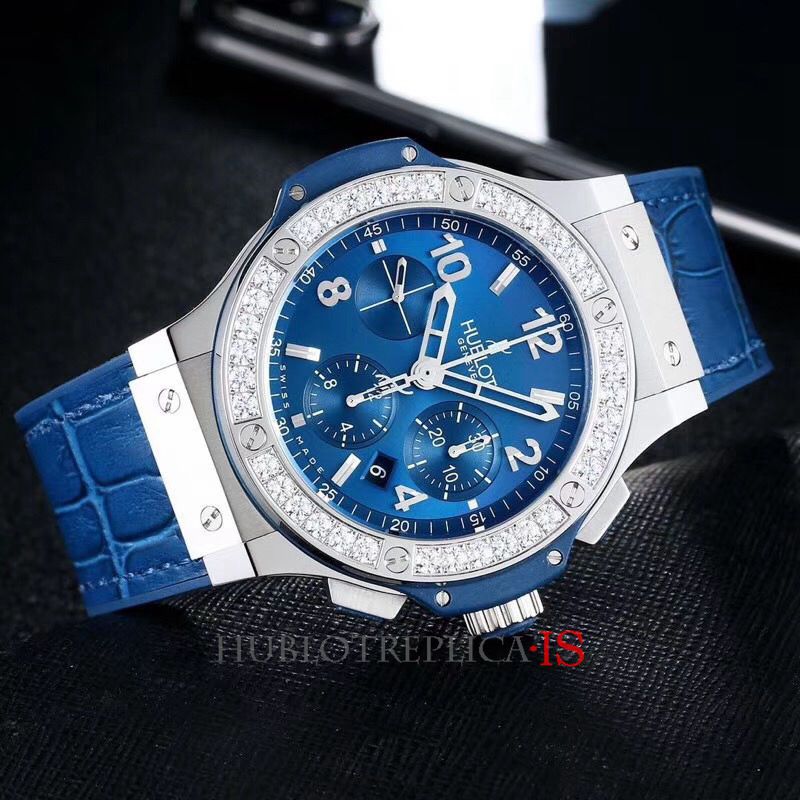 Hublot Big Bang Blue Face Silver Bar Nail Scale Dial - Image 5