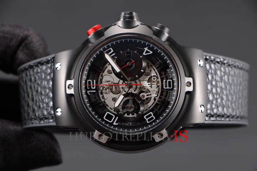 Hublot Ferrari GT Black Leather Strap - Image 5
