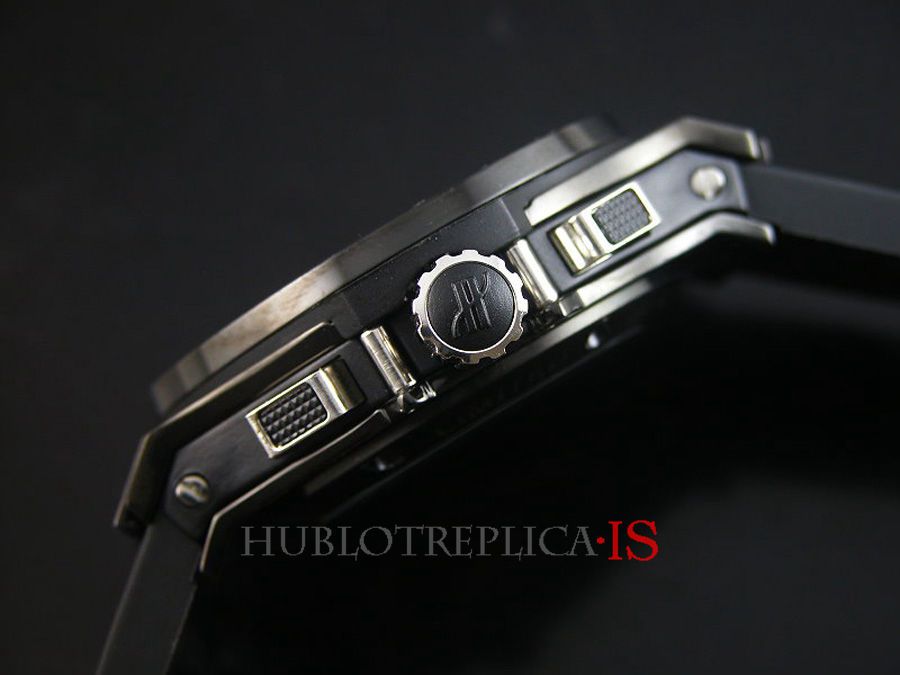 Hublot Black Rubber Strap Fashion - Image 4