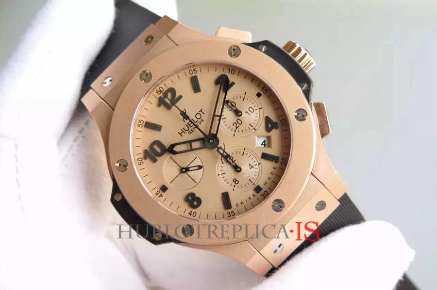 Hublot Rose Gold Face Black Nail Scale Dial - Image 2