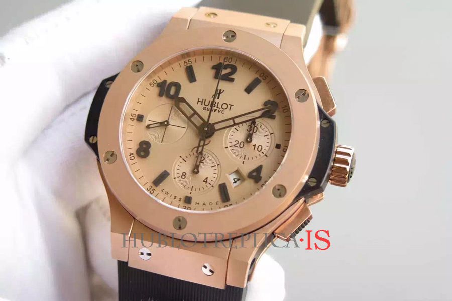 Hublot Rose Gold Face Black Nail Scale Dial - Image 3