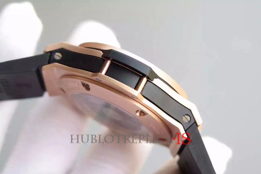 Hublot Rose Gold Face Black Nail Scale Dial - Image 6