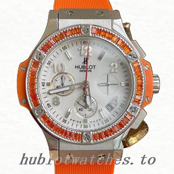 Hublot Big Bang 38mm 341.PO.2010.LR.1906 Ladies Silver-tone Diamond