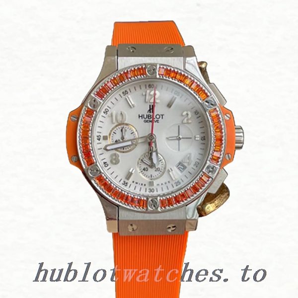 Hublot Big Bang 38mm 341.PO.2010.LR.1906 Ladies Silver-tone Diamond - Image 2