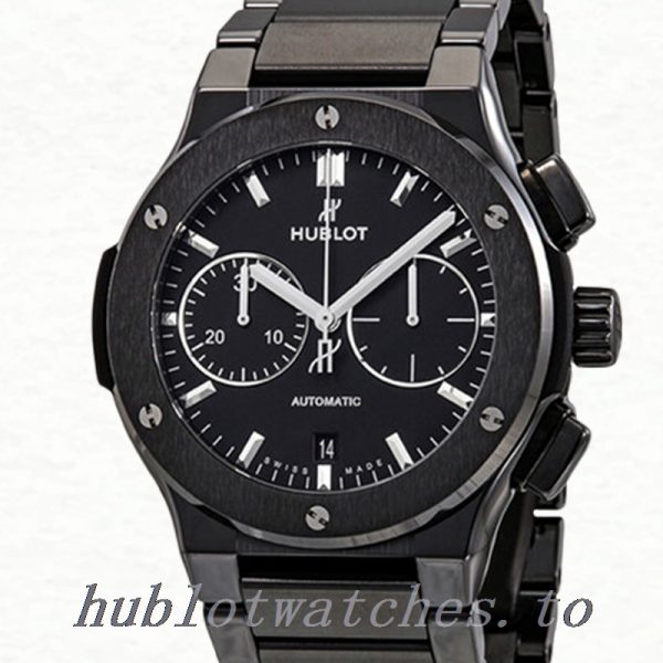 Hublot Classic Fusion 43mm 520.CM.1170.CM Men's Stainless Steel Black Dial