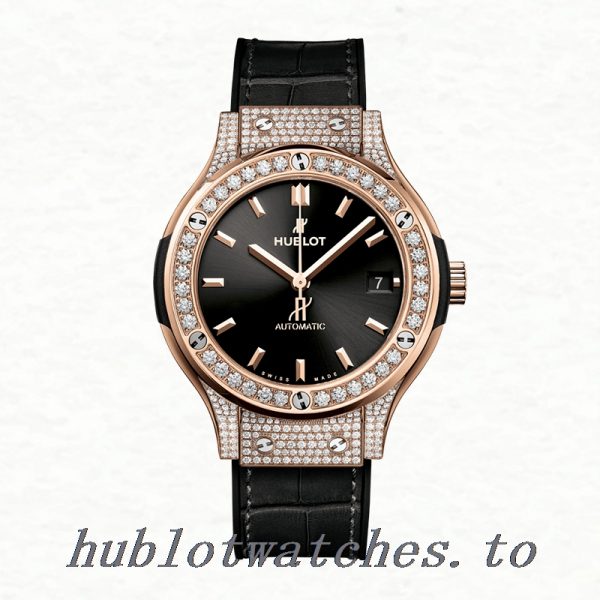 Hublot Classic Fusion 565.OX.1480.LR.1204 Ladies 33mm Black Dial Rose Gold-tone - Image 2