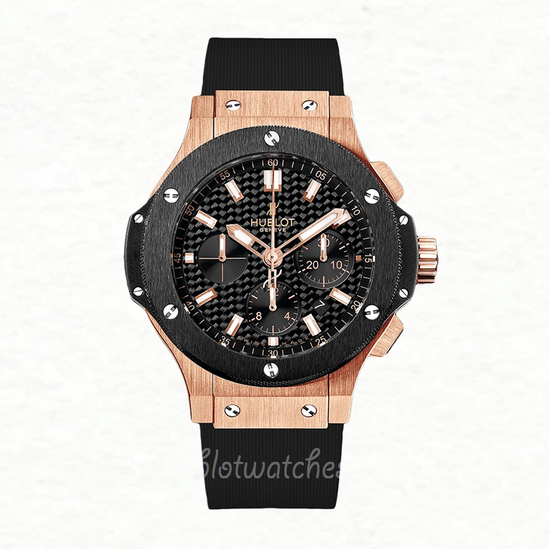 Hublot Big Bang 301.PM.1780.GR Men 44mm Black Dial Leather Strap - Image 2