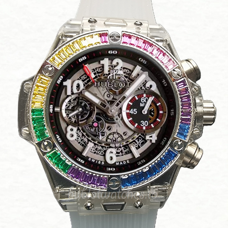 Hublot Big Bang Men 411.JX.4803.RT.4099 45mm Skeleton Dial Rubber Band