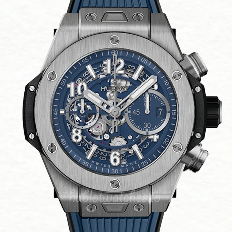 Hublot Big Bang 44mm Men 421.NX.5170.RX Rubber Band Blue Dial