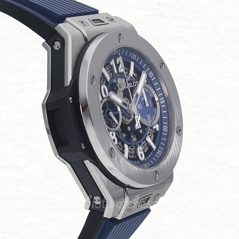 Hublot Big Bang 44mm Men 421.NX.5170.RX Rubber Band Blue Dial - Image 3