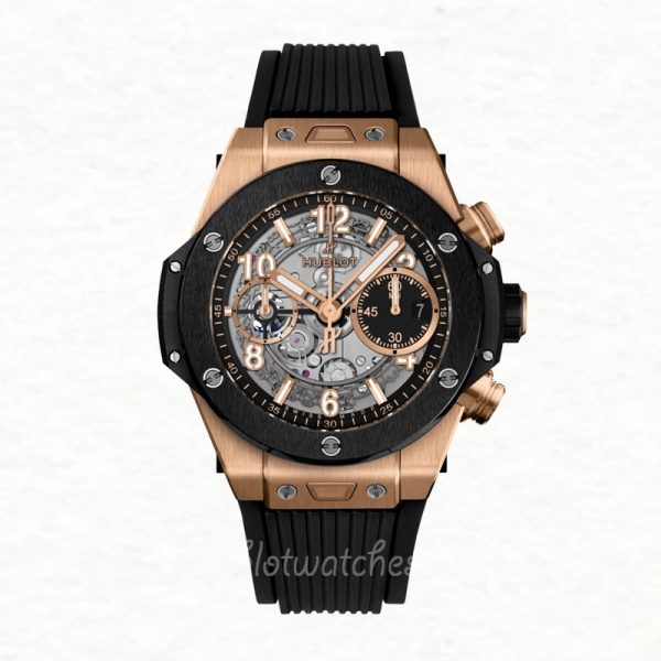 Hublot Big Bang Men's Around 45mm 441.OM.1181.RX Rubber Band Black Dial - Image 2