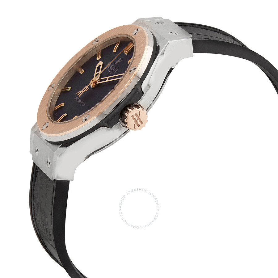 Replica Hublot Automatic Black Dial Black Leather Men's Watch 565.NO.1180.LR - Image 2
