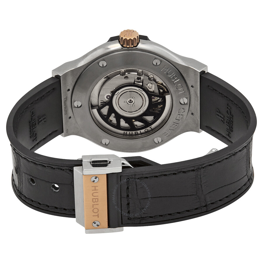 Replica Hublot Automatic Black Dial Black Leather Men's Watch 565.NO.1180.LR - Image 3