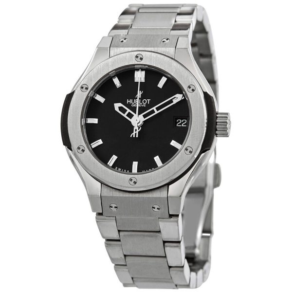Replica Hublot Classic Fusion Automatic Black Dial Ladies Watch 581.NX.1170.NX