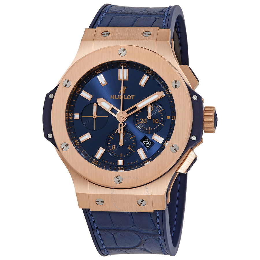 Replica Hublot Big Bang 18kt Rose Gold Chronograph Automatic Blue Dial Men's Watch 301.PX.7180.LR