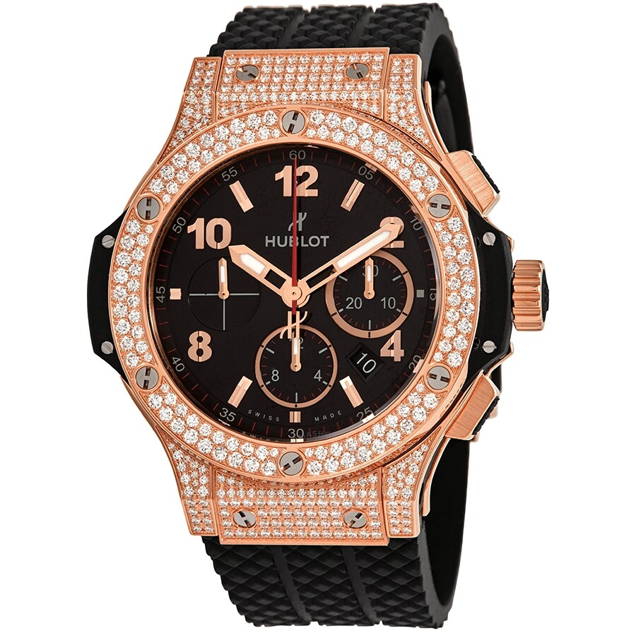 Replica Hublot Big Bang Chronograph Automatic Diamond Black Dial Men's Watch 301.PX.130.RX.174