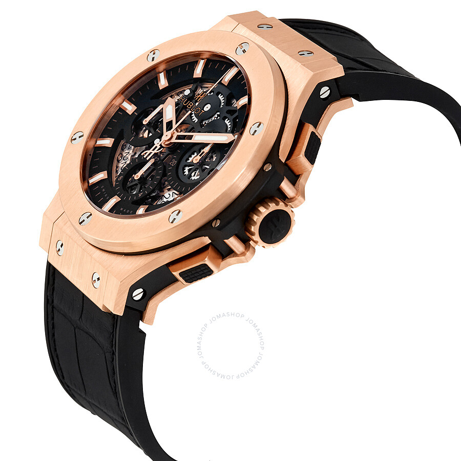 Replica Hublot Big Bang Aero Bang Gold 44mm Black Rubber Men's Watch 311.PX.1180.GR - Image 2