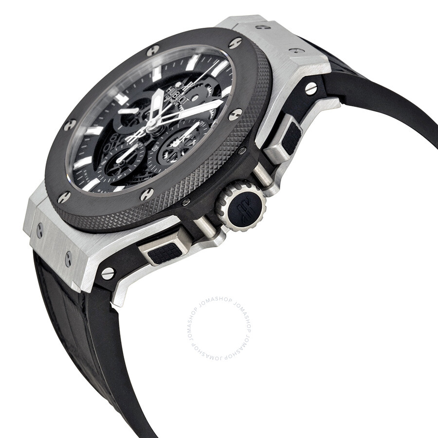 Replica Hublot Big Bang Aero Chronograph Black Skeleton Dial Black Rubber Strap Men's Watch 311-SM-1170-GR - Image 2