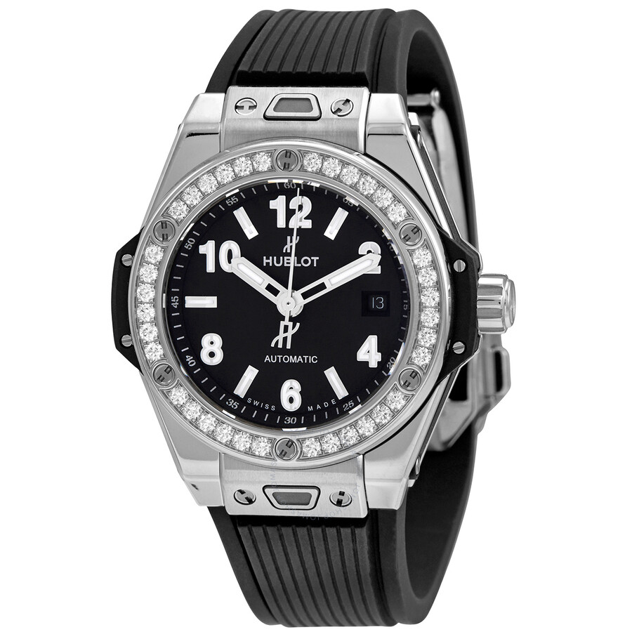 Replica Hublot Big Bang Automatic Diamond Black Dial Ladies Watch 485.SX.1170.RX.1204