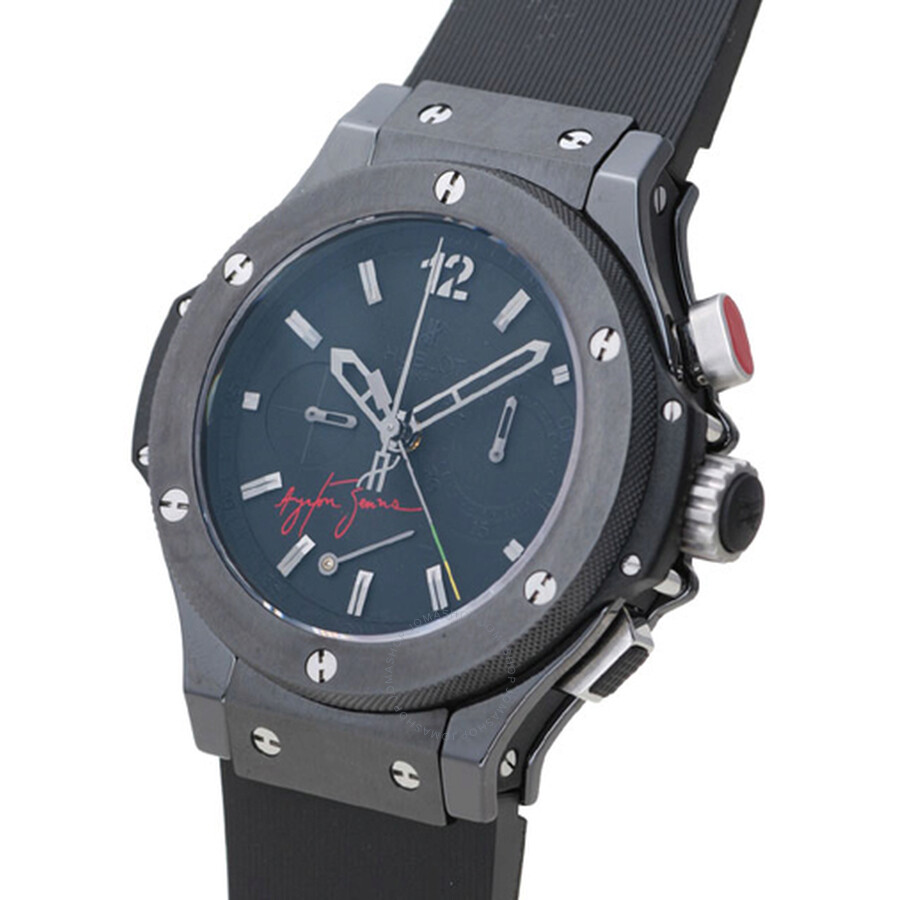 Replica Hublot Big Bang Ayrton Senna Black Dial Ceramic Rubber Men's Watch 309.CM.134.RX.AES07