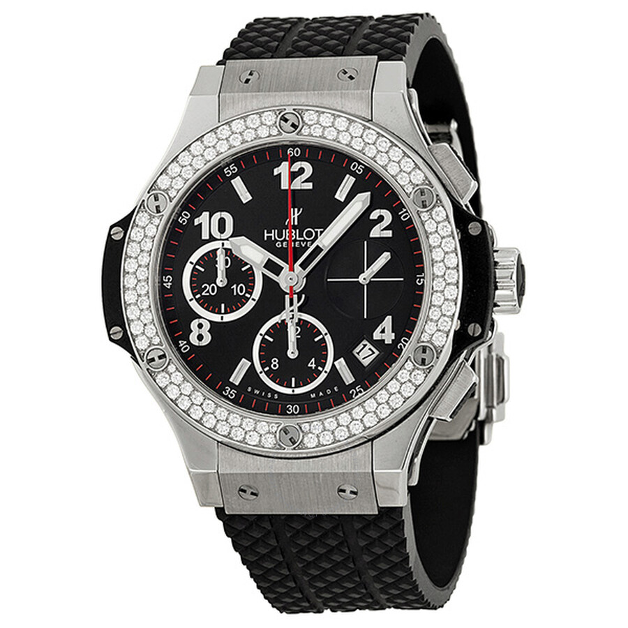 Replica Hublot Big Bang Black Dial Automatic Black Rubber Men's Watch 342SX130RX114