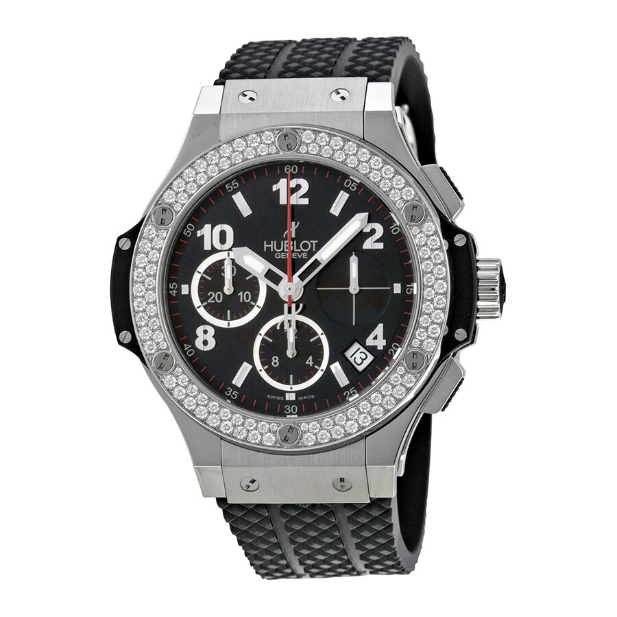 Replica Hublot Big Bang Black Dial Black Rubber Men's Watch 341.SX.130.RX.114