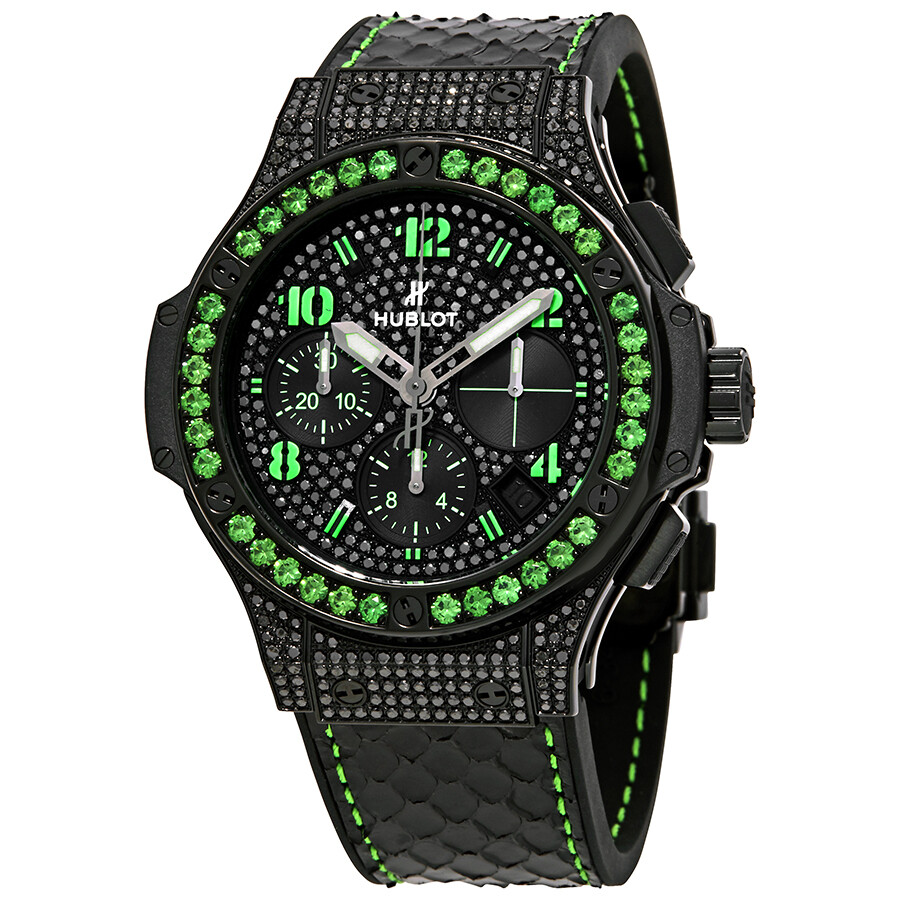Replica Hublot Big Bang Black Fluo Chronograph Automatic Black Dial Ladies Watch 341.SV.9090.PR.0922