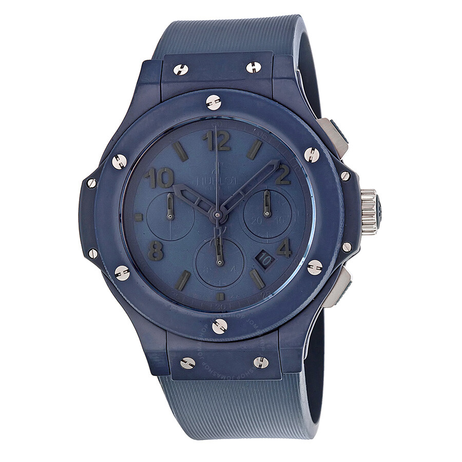 Replica Hublot Big Bang Blue Dial Blue Ceramic Rubber Men's Watch 301EI5190RB